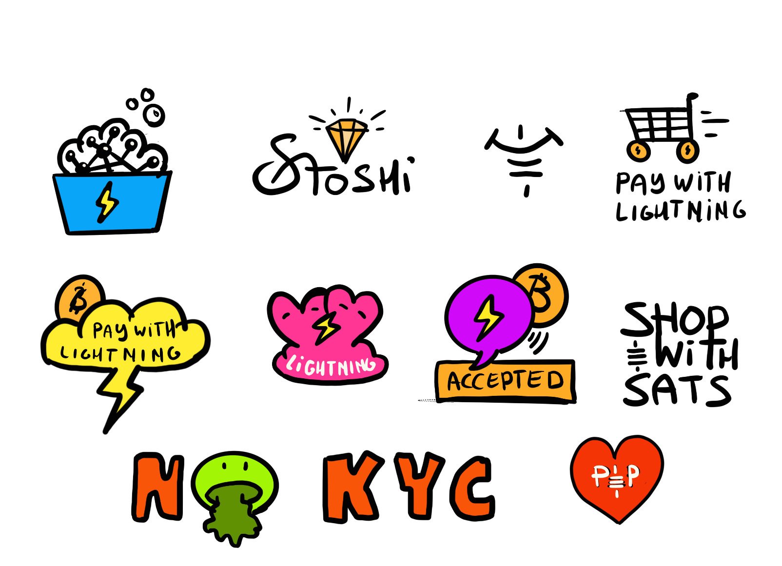 Designing some new #bitcoin  lightning icons✍…