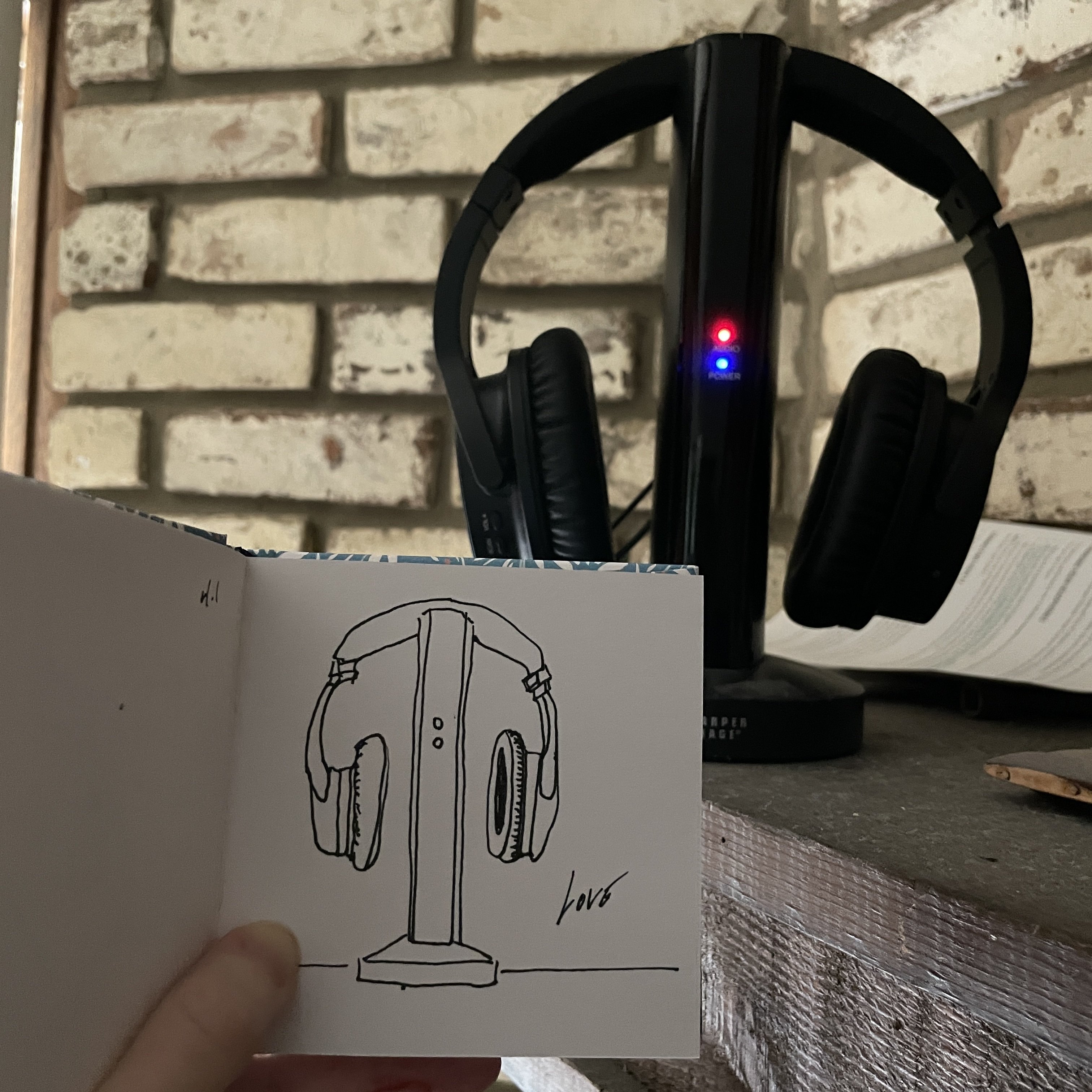 Boyfriend’s wireless headset so he…