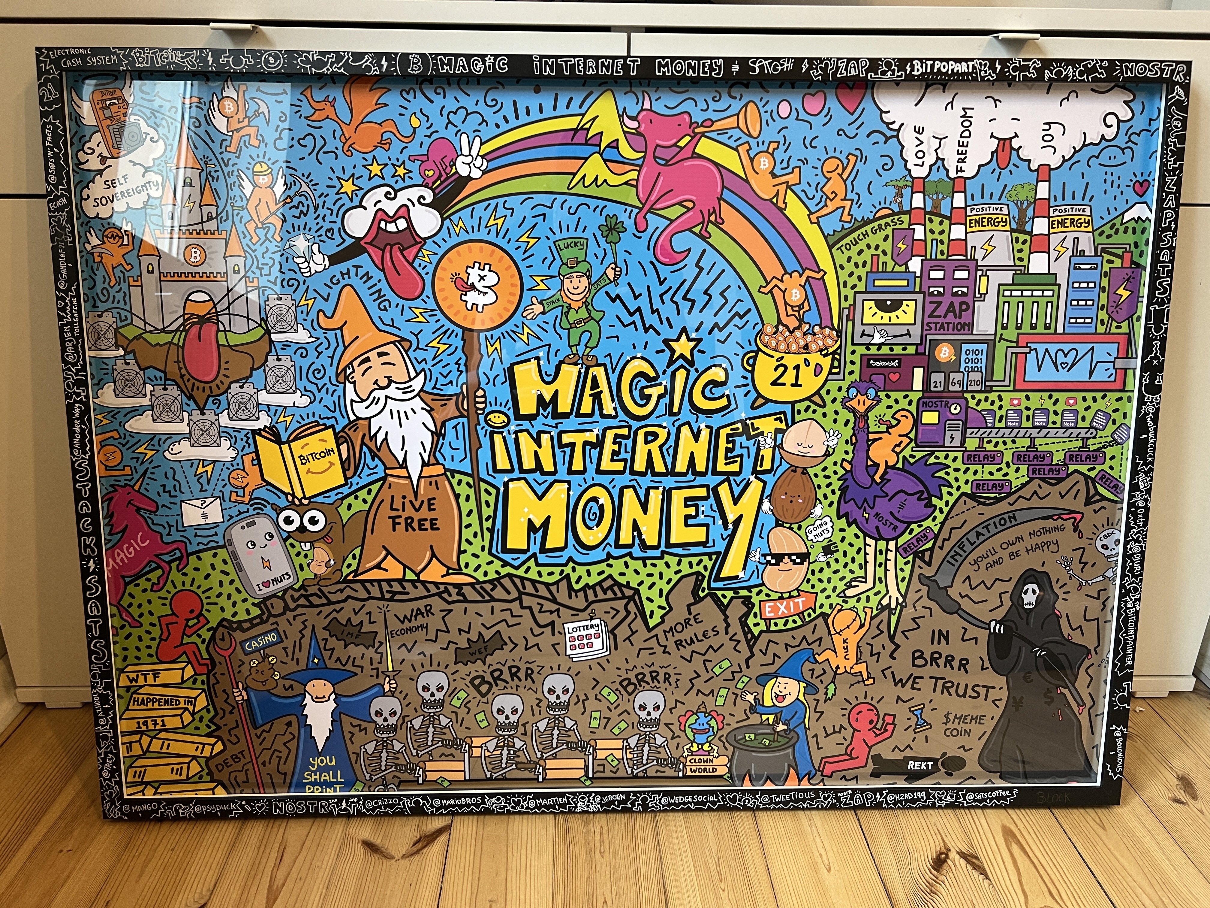The #art work ‘Magic Internet Money’…