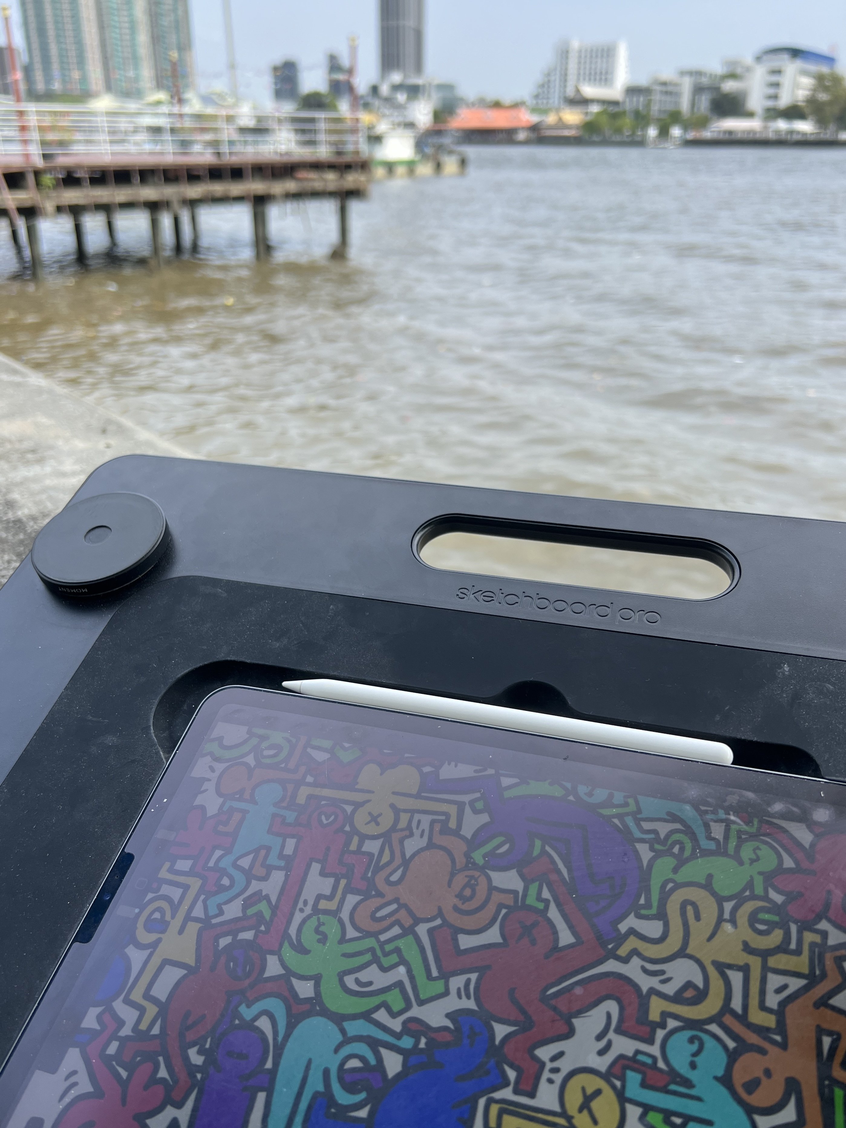 Drawing at the river side in…