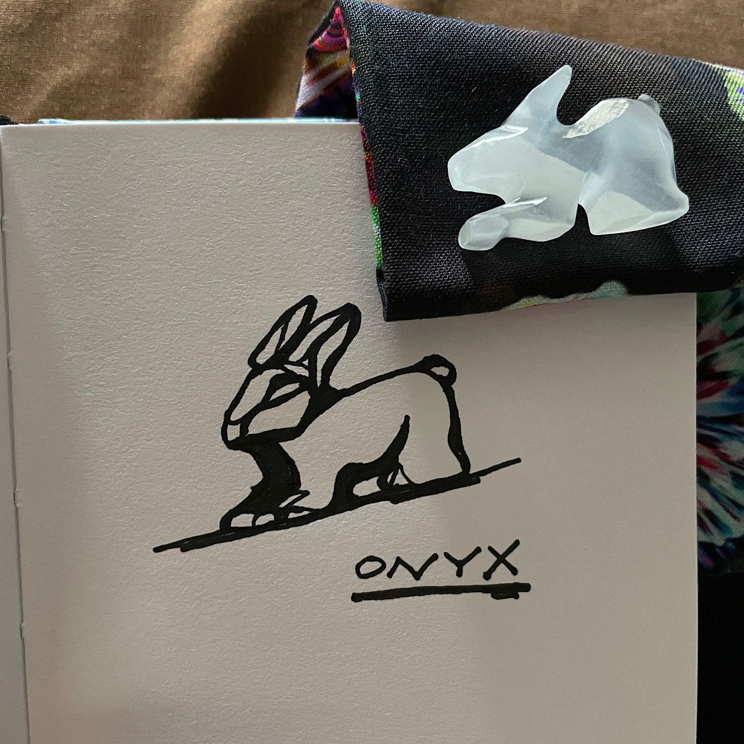 Little white onyx rabbit. Another purchase…