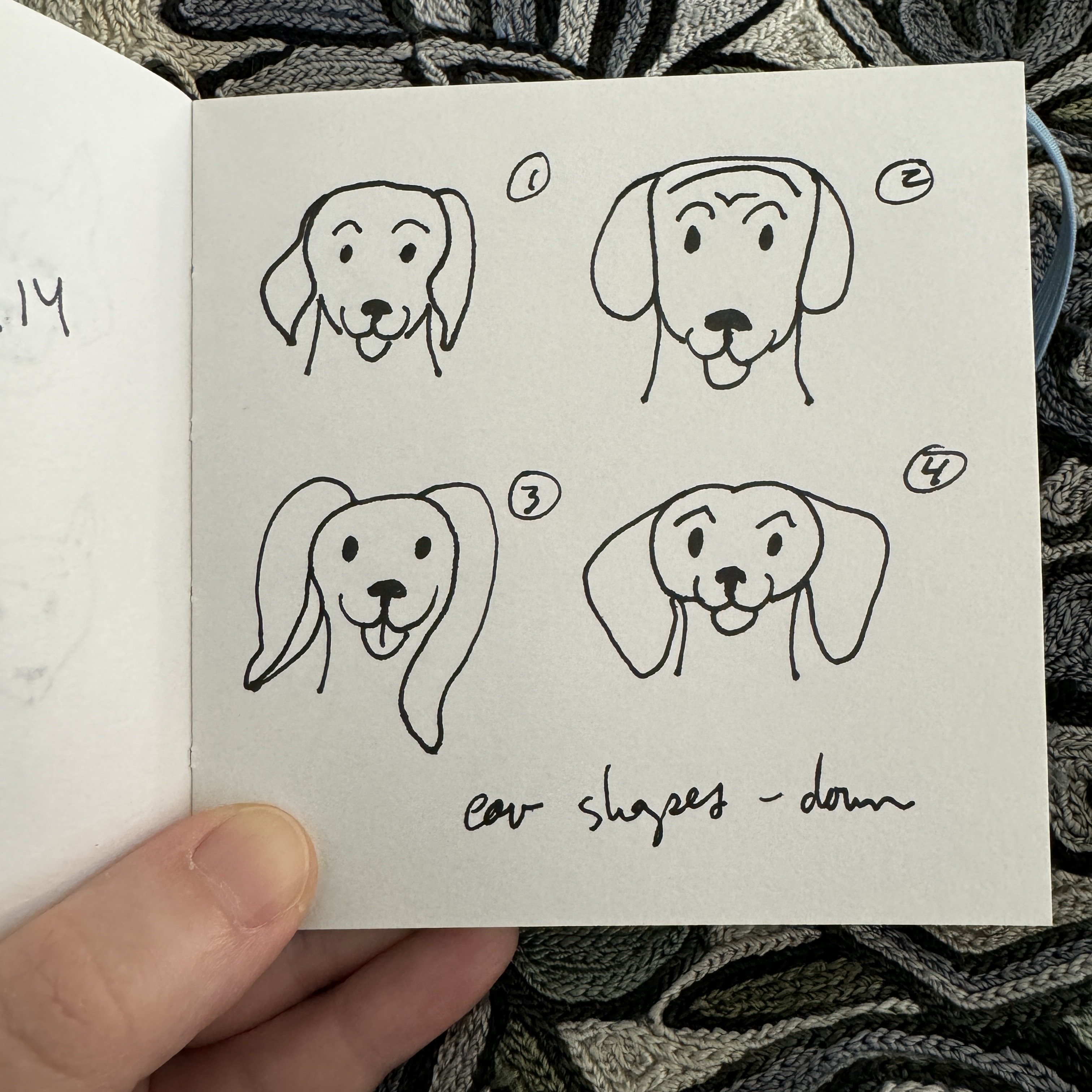 Stopping dog breed drawings and trying…