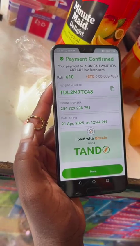 I paid for my goods with…