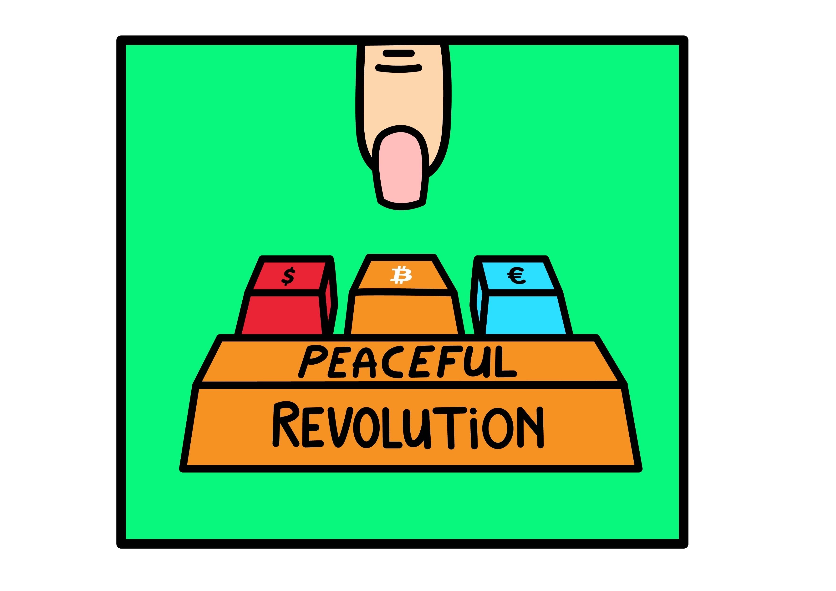 Peaceful Revolution 🧡 #art #artstr #bitcoin