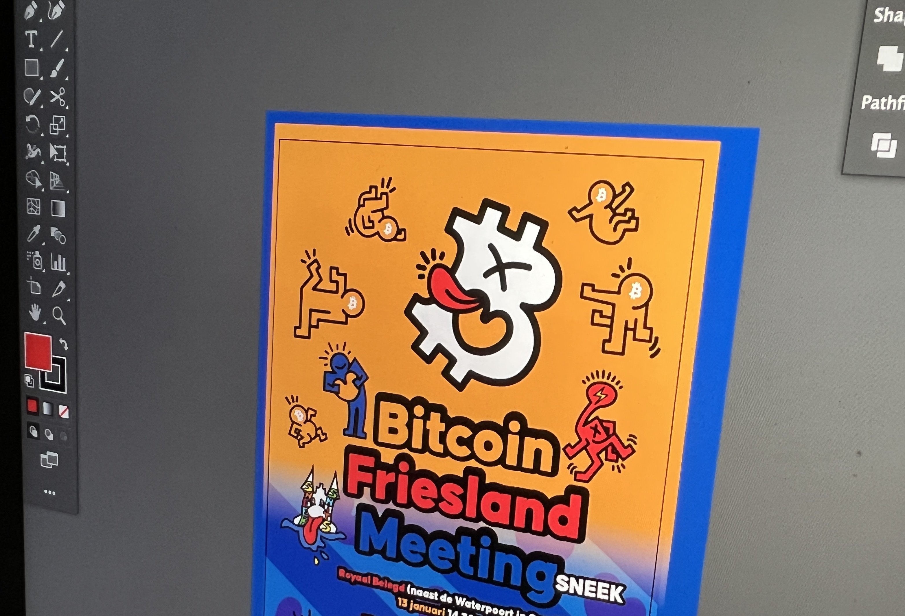 Designing a #bitcoin meetup poster for…