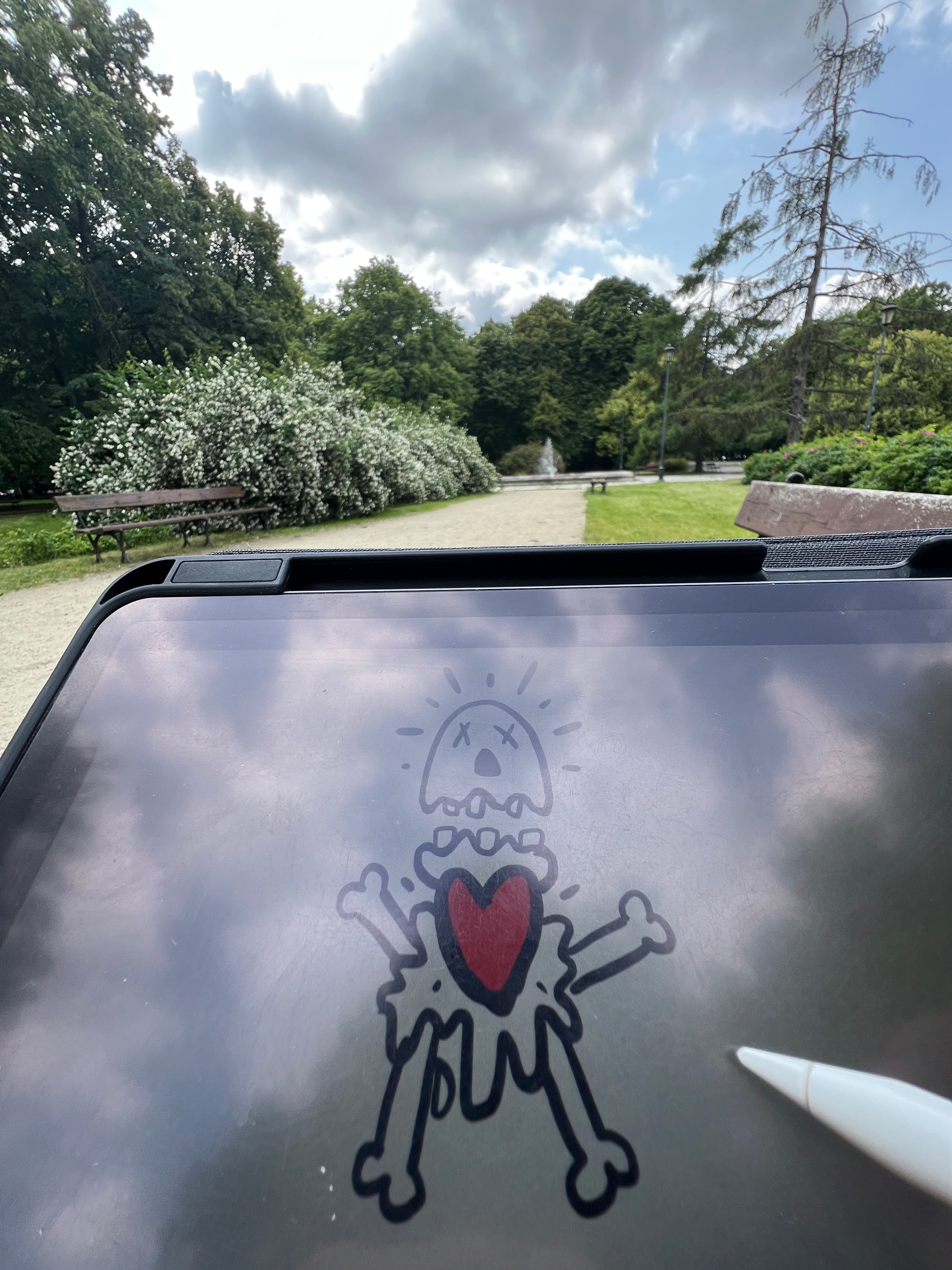 Drawing in the lovely parks of…
