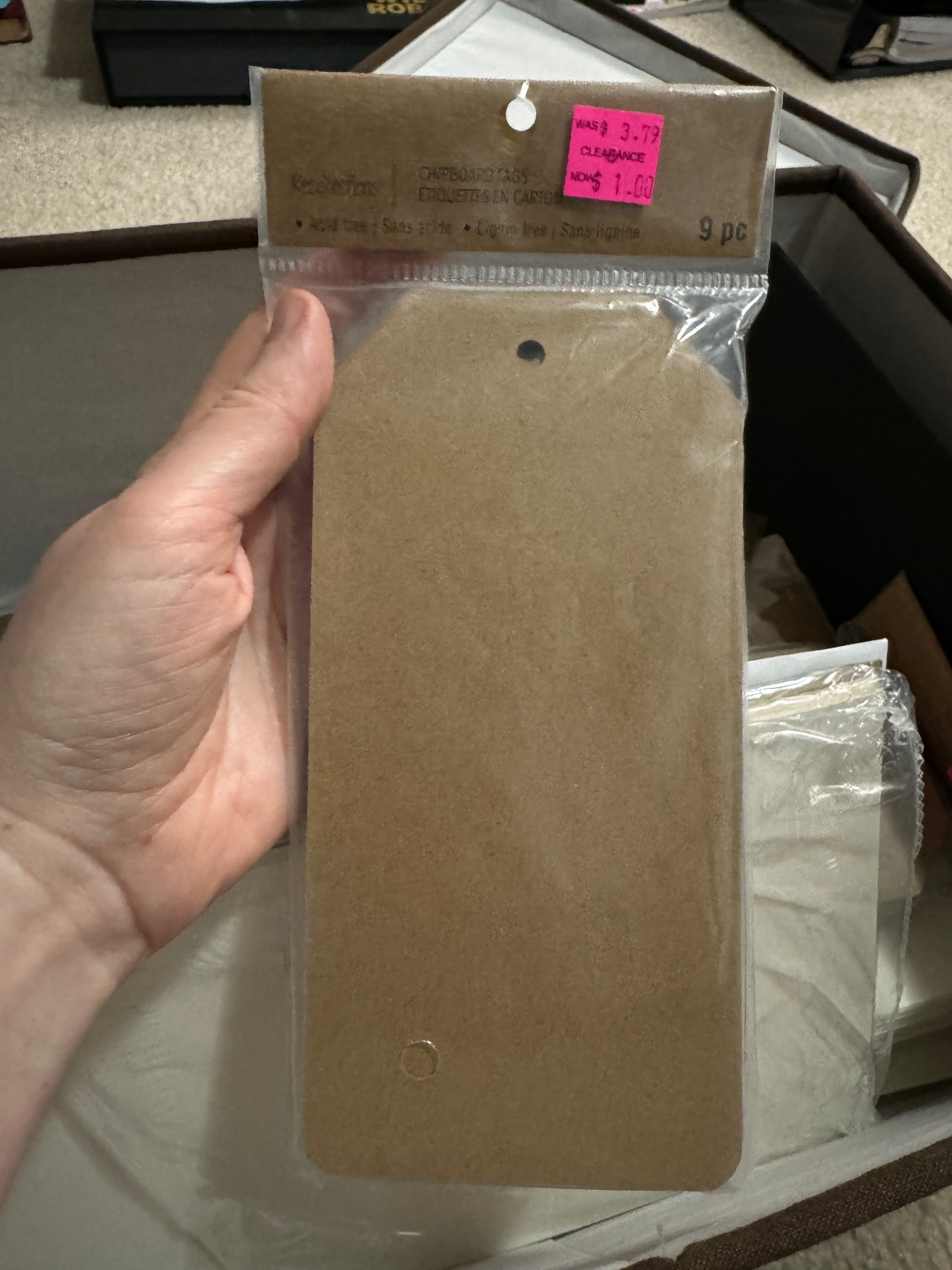 So those chipboard tags I bought…