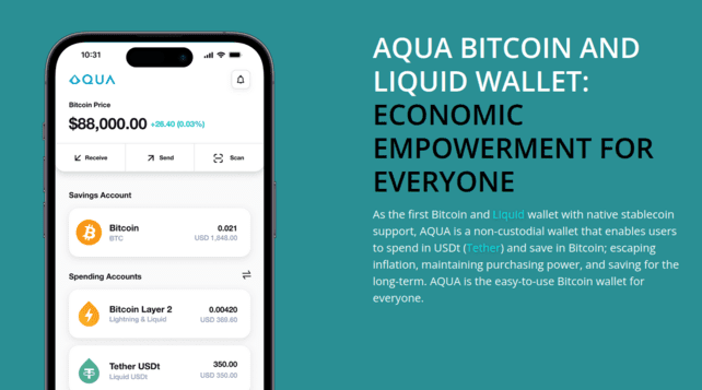 Save Fees Stacking Sats With Aqua Wallet