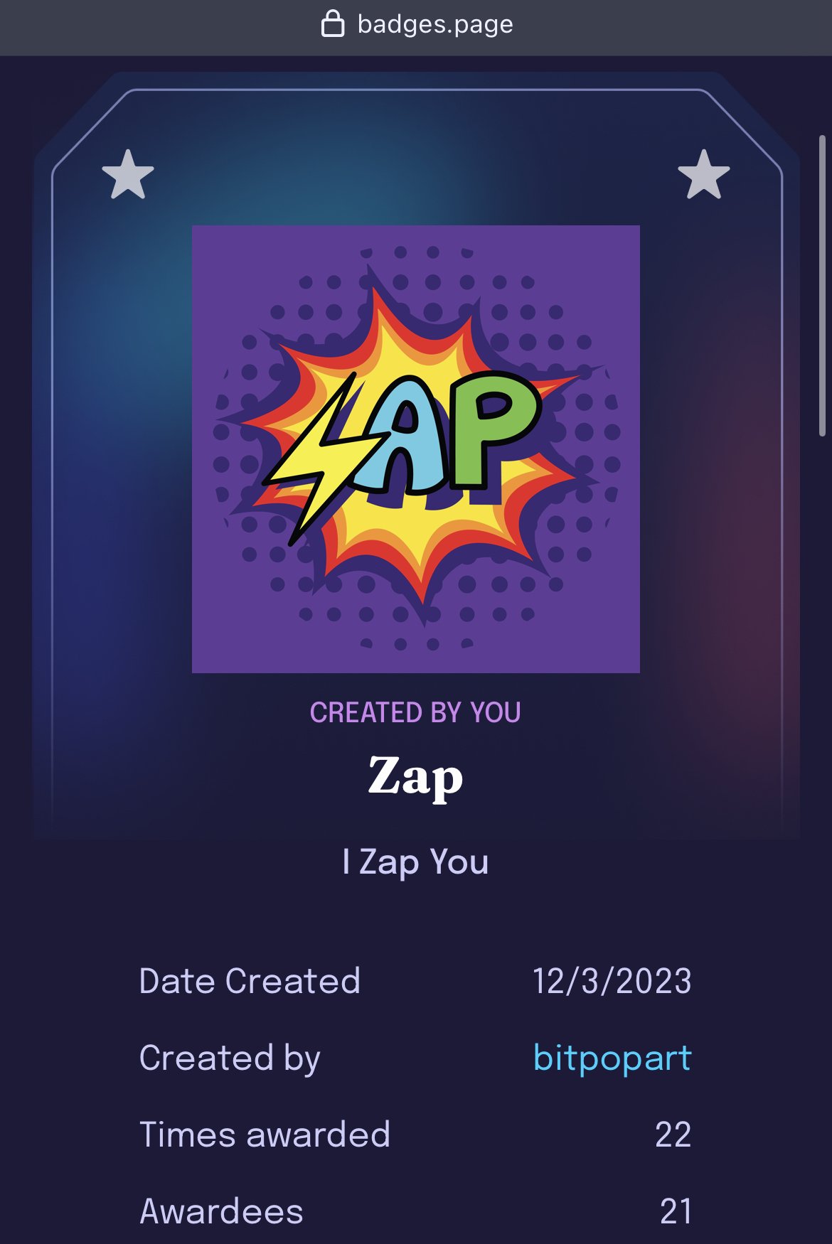 All ZAPPERS ⚡️will get this #zap…