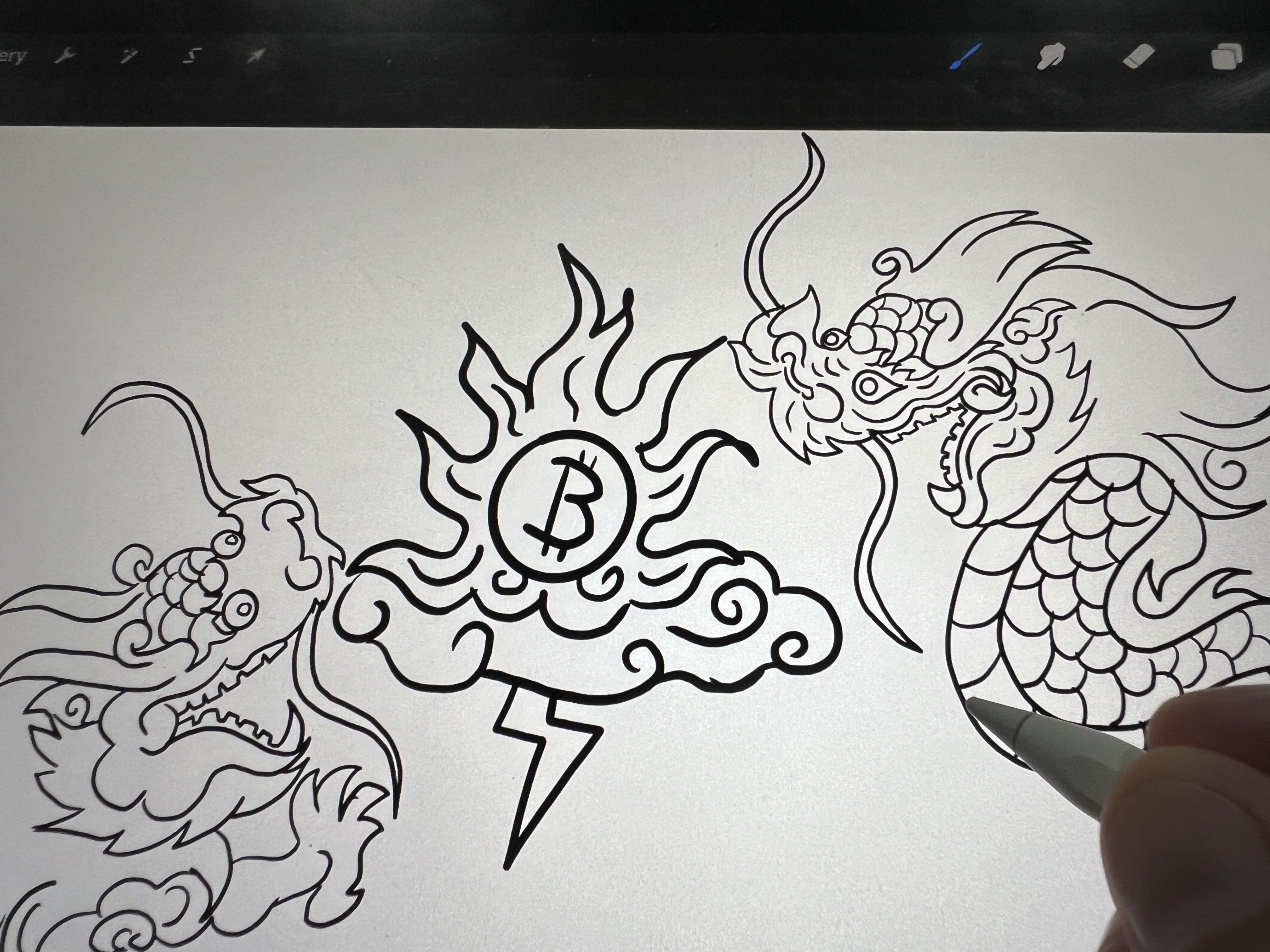 Drawing for Lunar New Year ✍️🐉 #bitcoin…