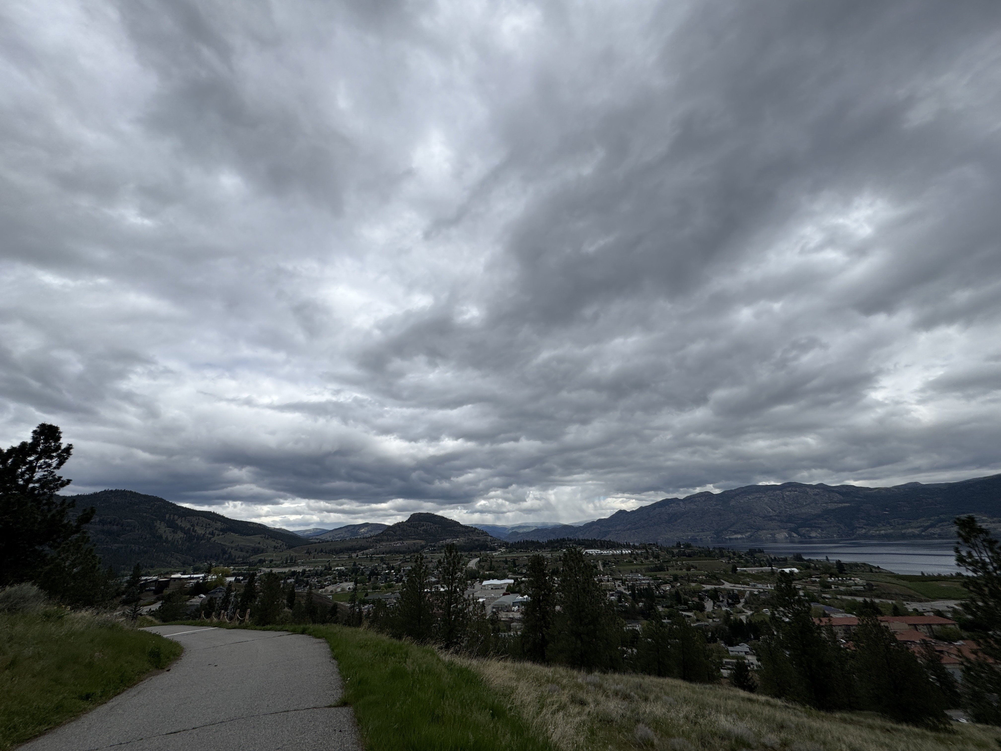 Gray, cloudy cold day on the…