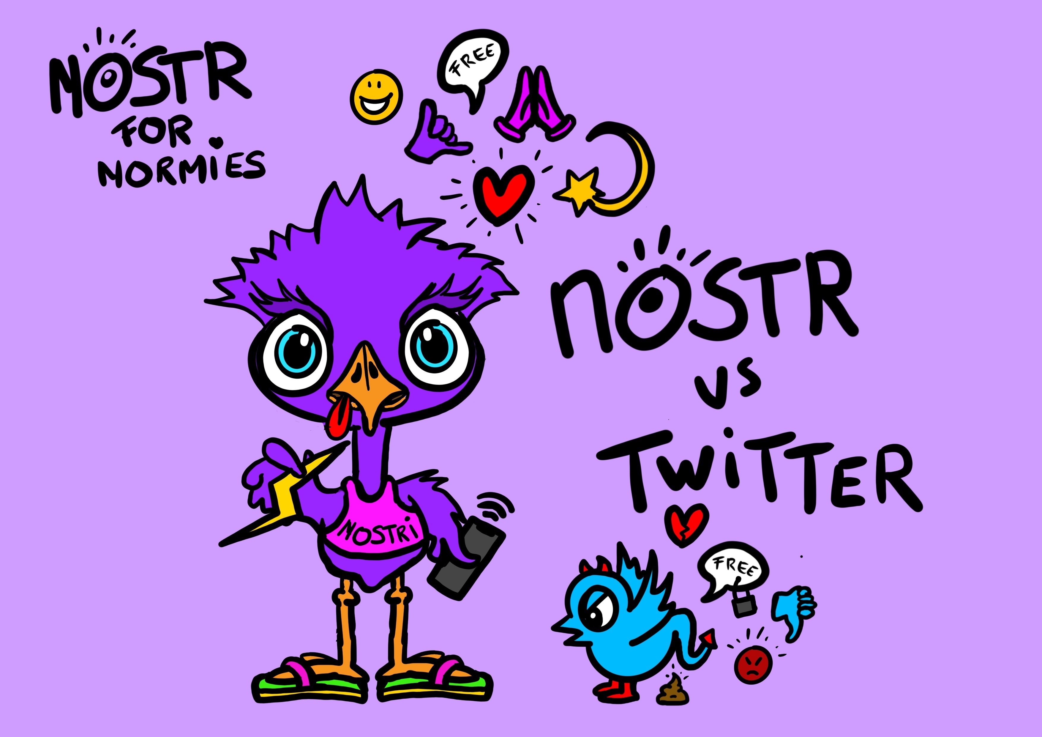 #nostr vs twitter sketch. Should I…