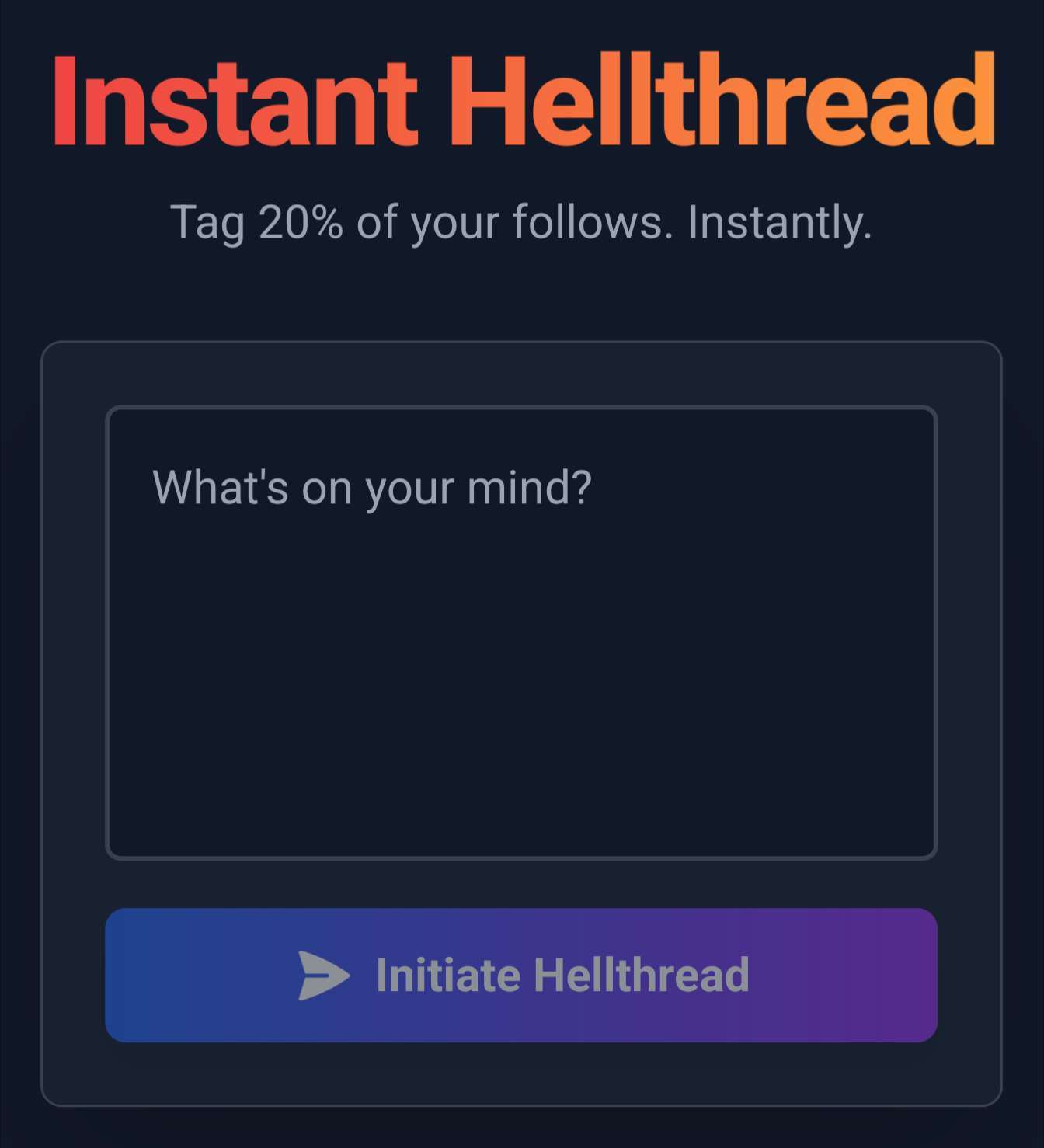 My next app