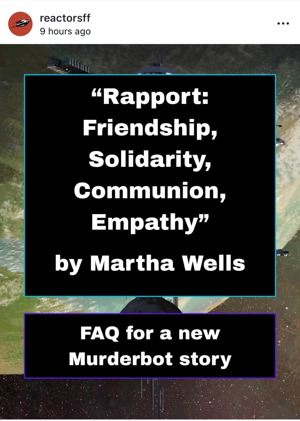 New Murderbot novelette by Martha Wells…