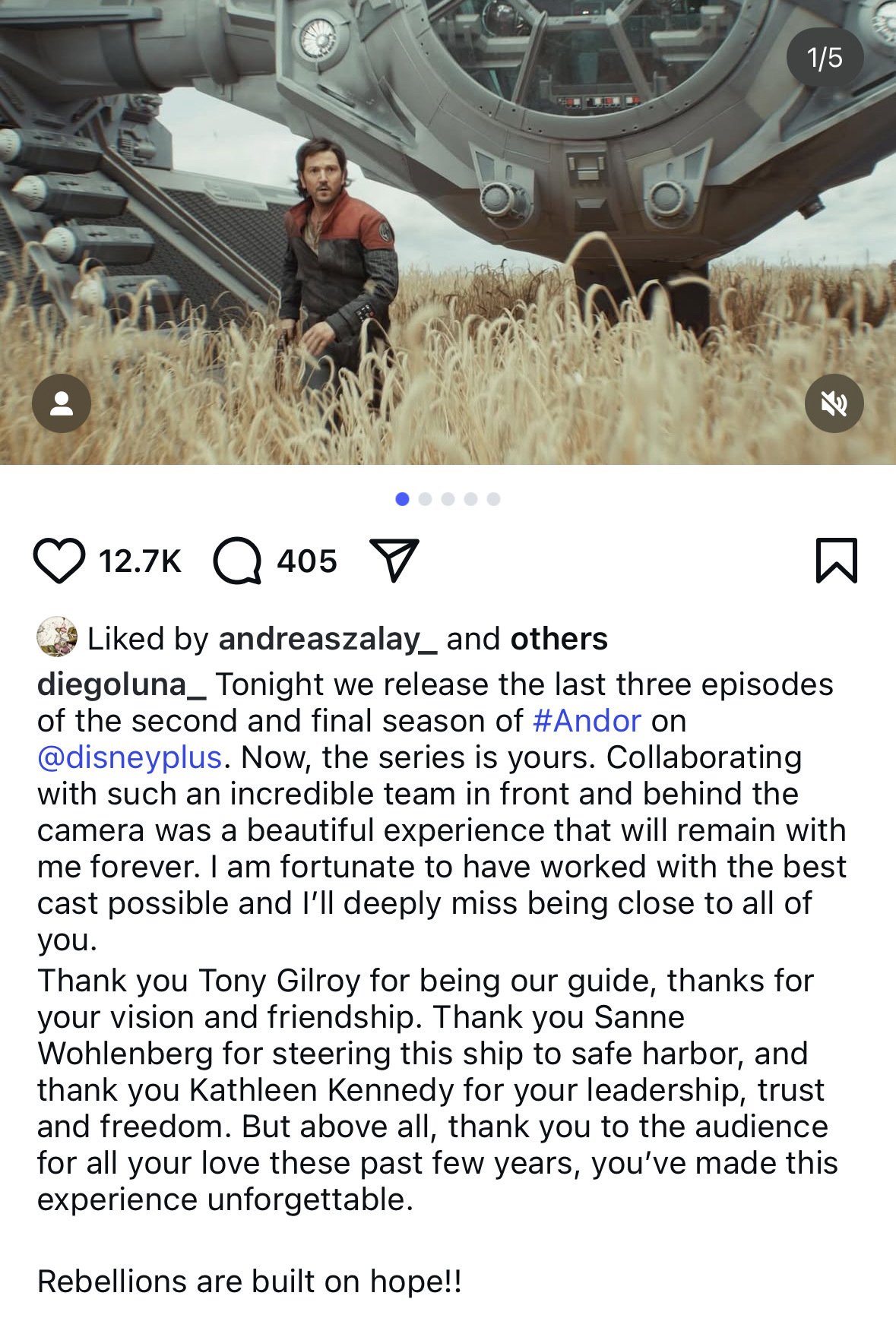 Last 3 eps of Andor season…