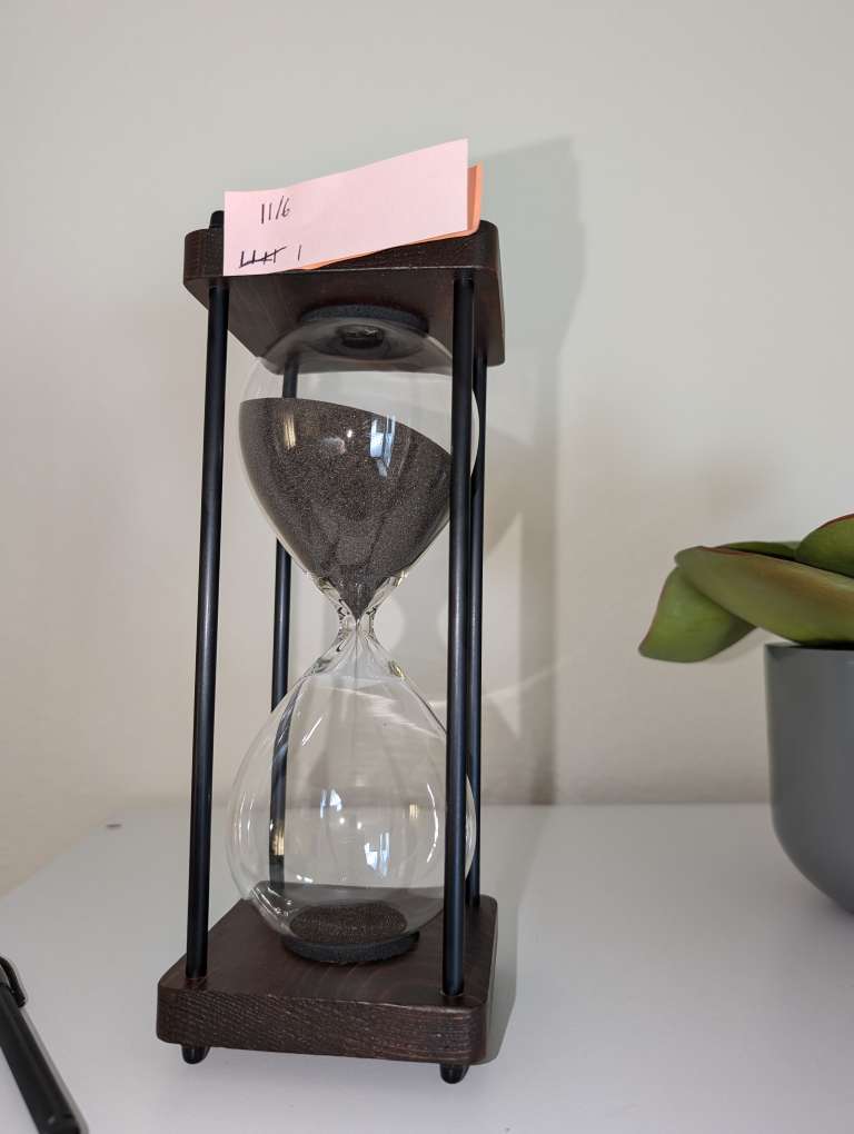 I am using an hourglass as…