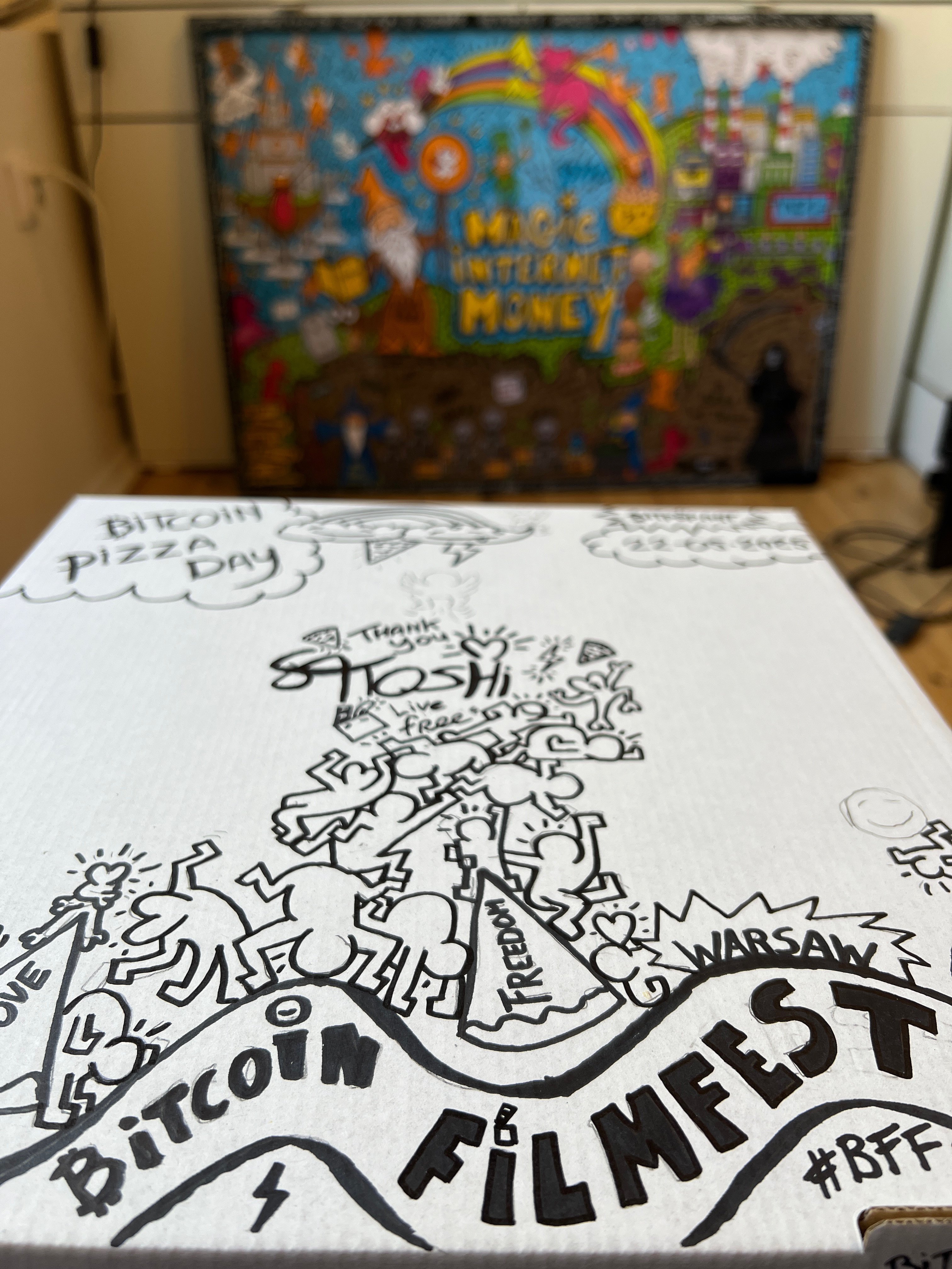 Finishing the Pizza box for the…