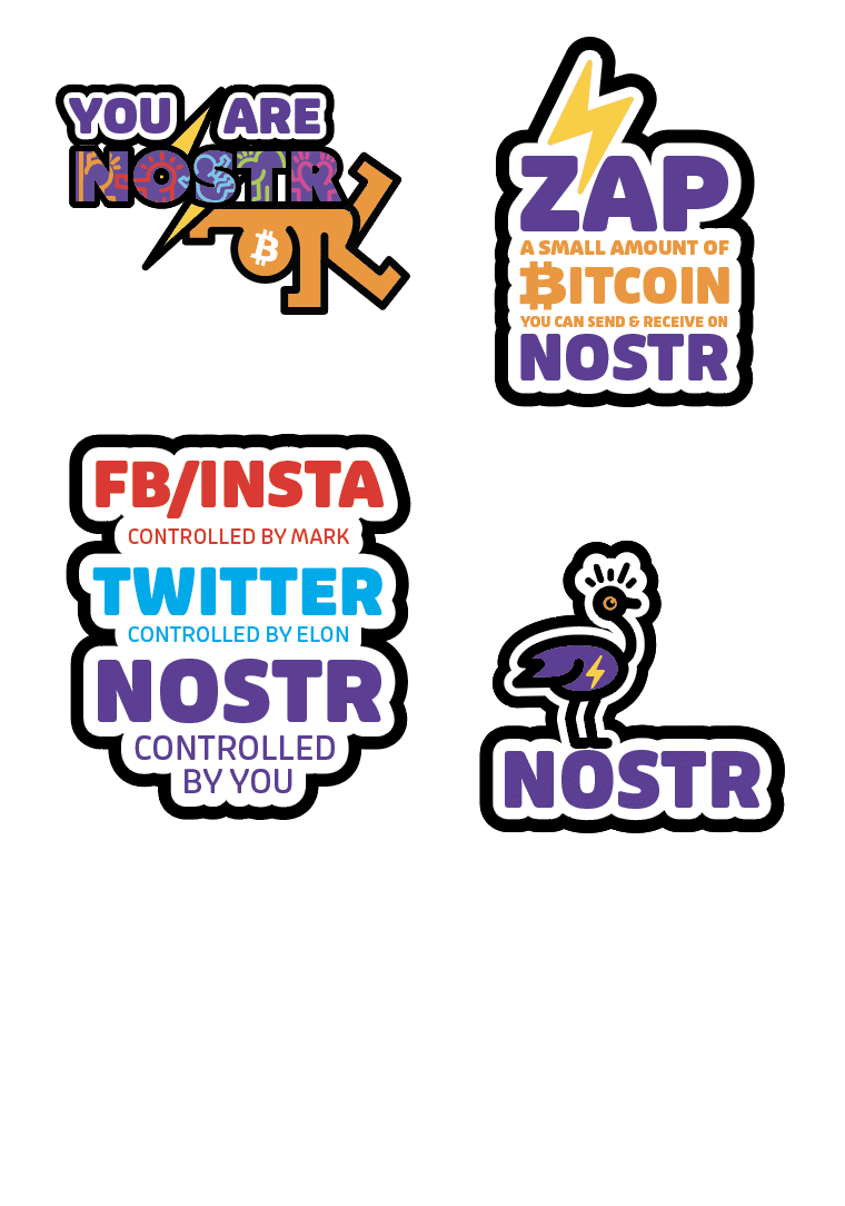 Working on a #Nostr A4 Sticker…