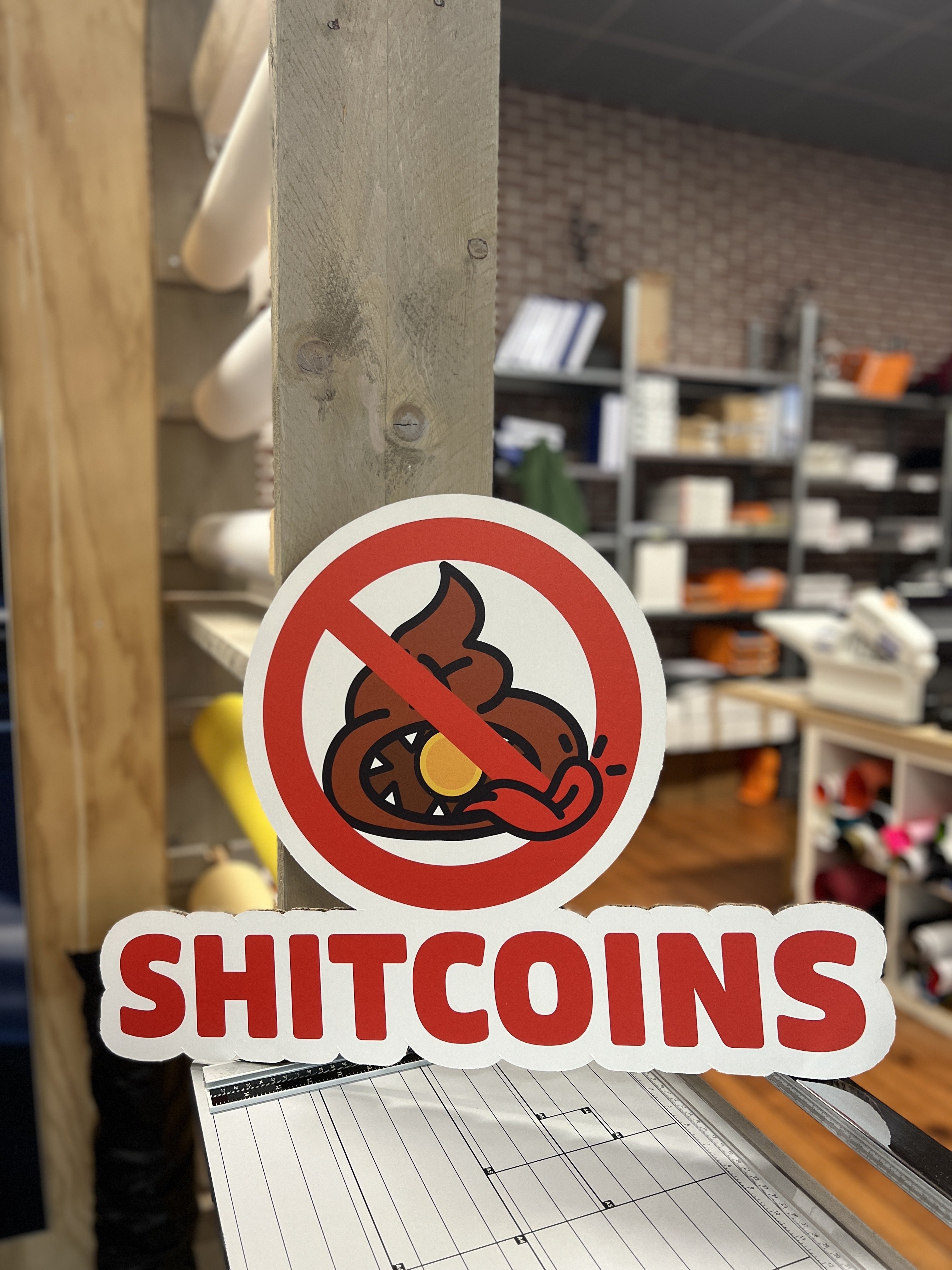 An a Big No Shitcoins print…