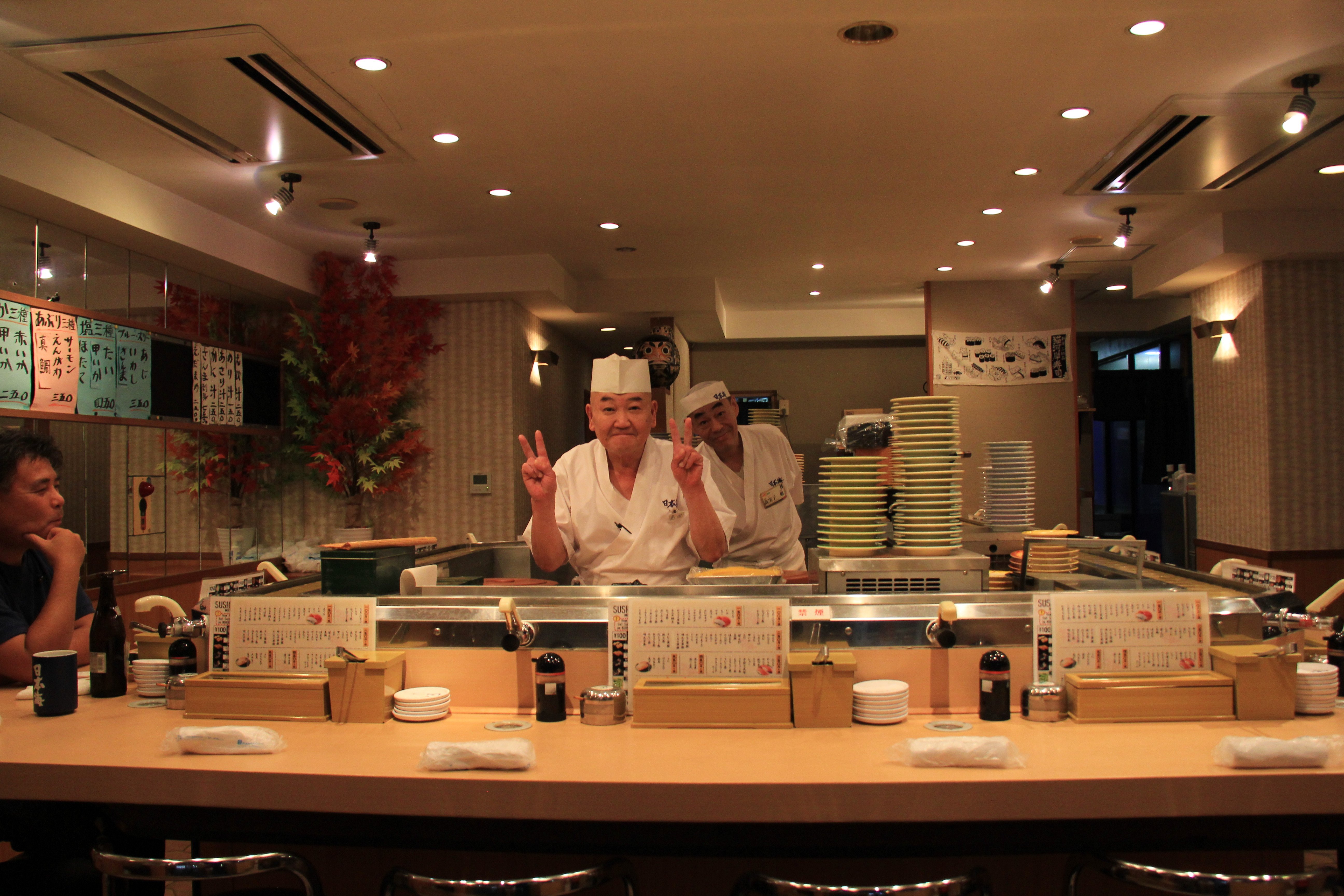 Sushi man in Tokyo
