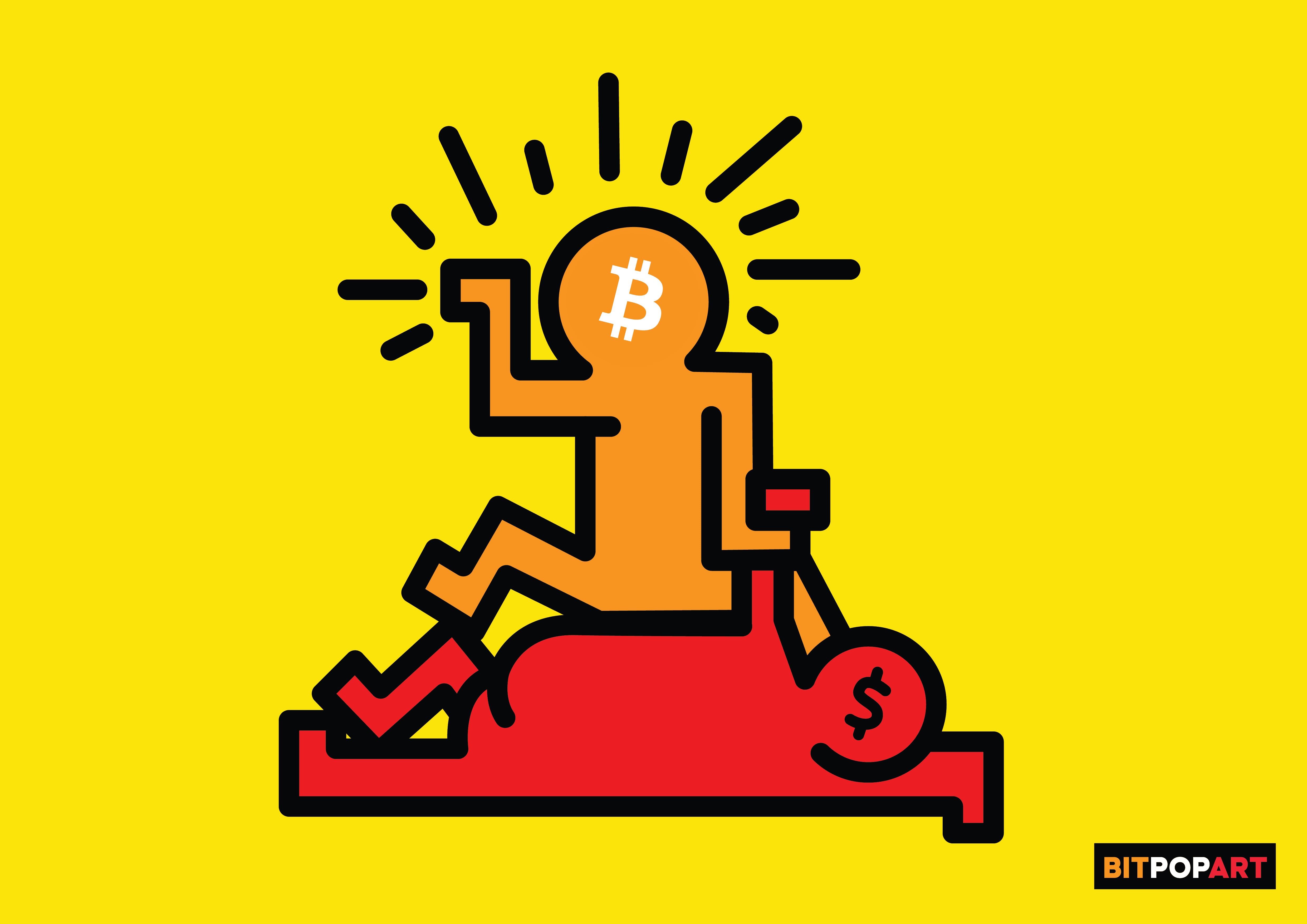 A new #bitcoin PopArt. Title ‘Safe…