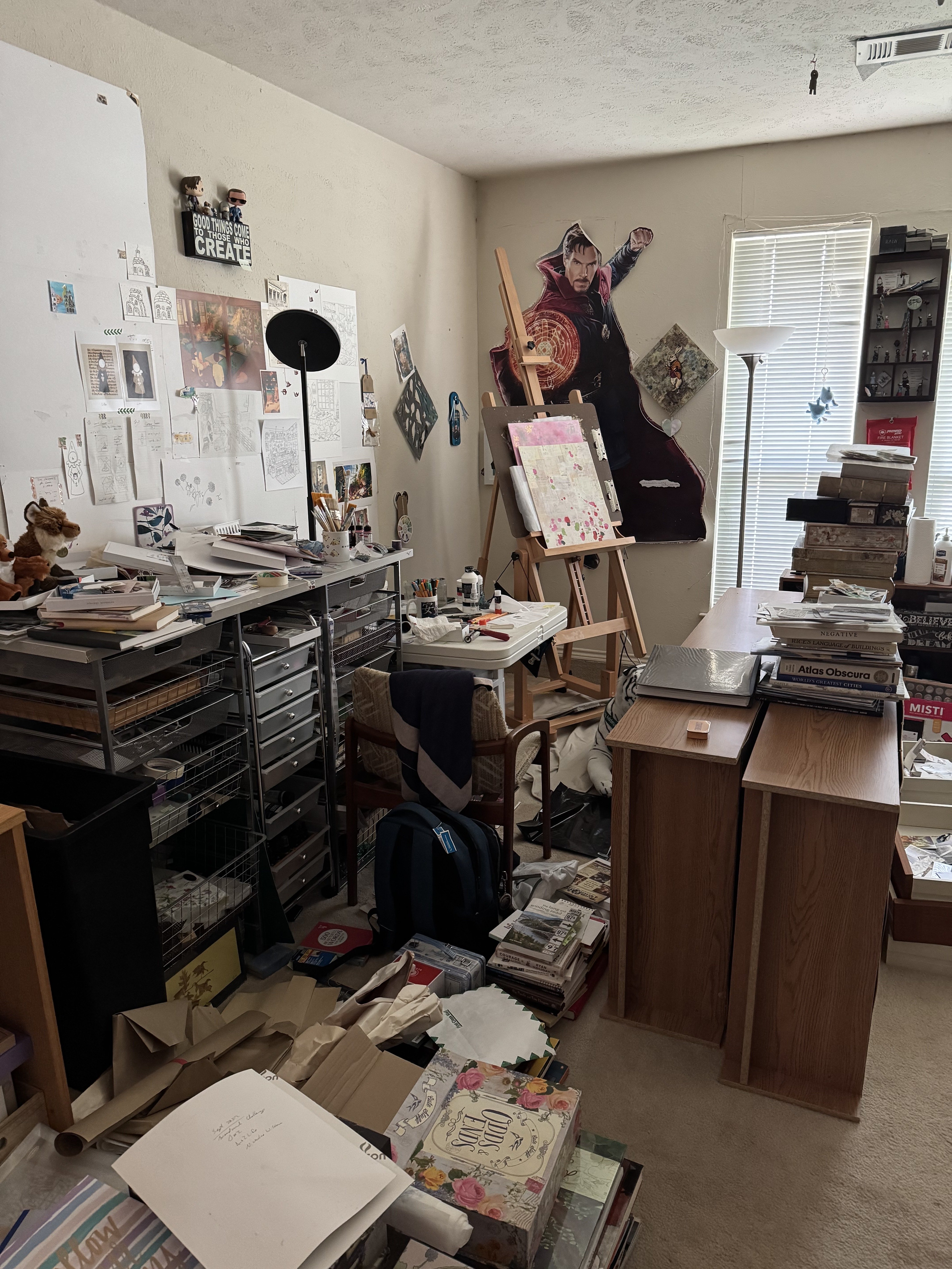 Since my art studio redo has…