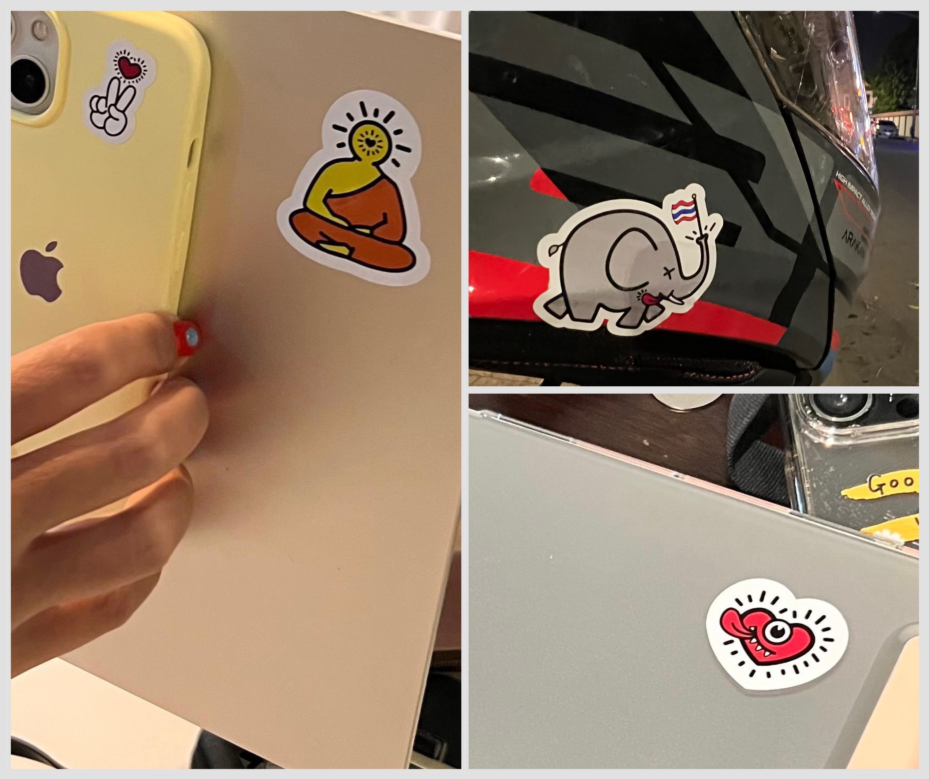 Started to give away stickers to…